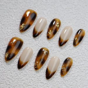 Amber press on nails