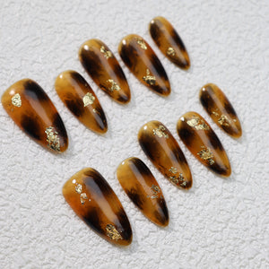 Amber press on nails