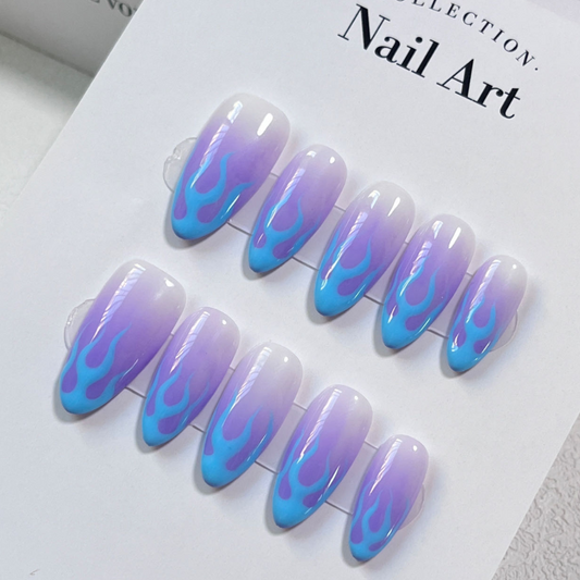 Almond 3d style nails 62